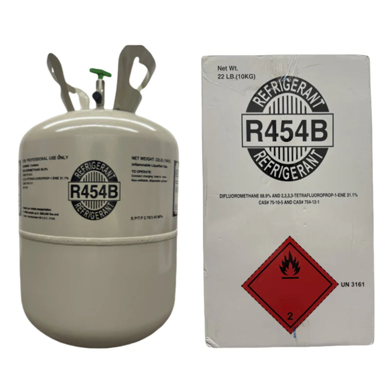 R454B Refrigerant 20.9lb Cylinder – 100% Virgin Gas, Factory Sealed, Free Shipping