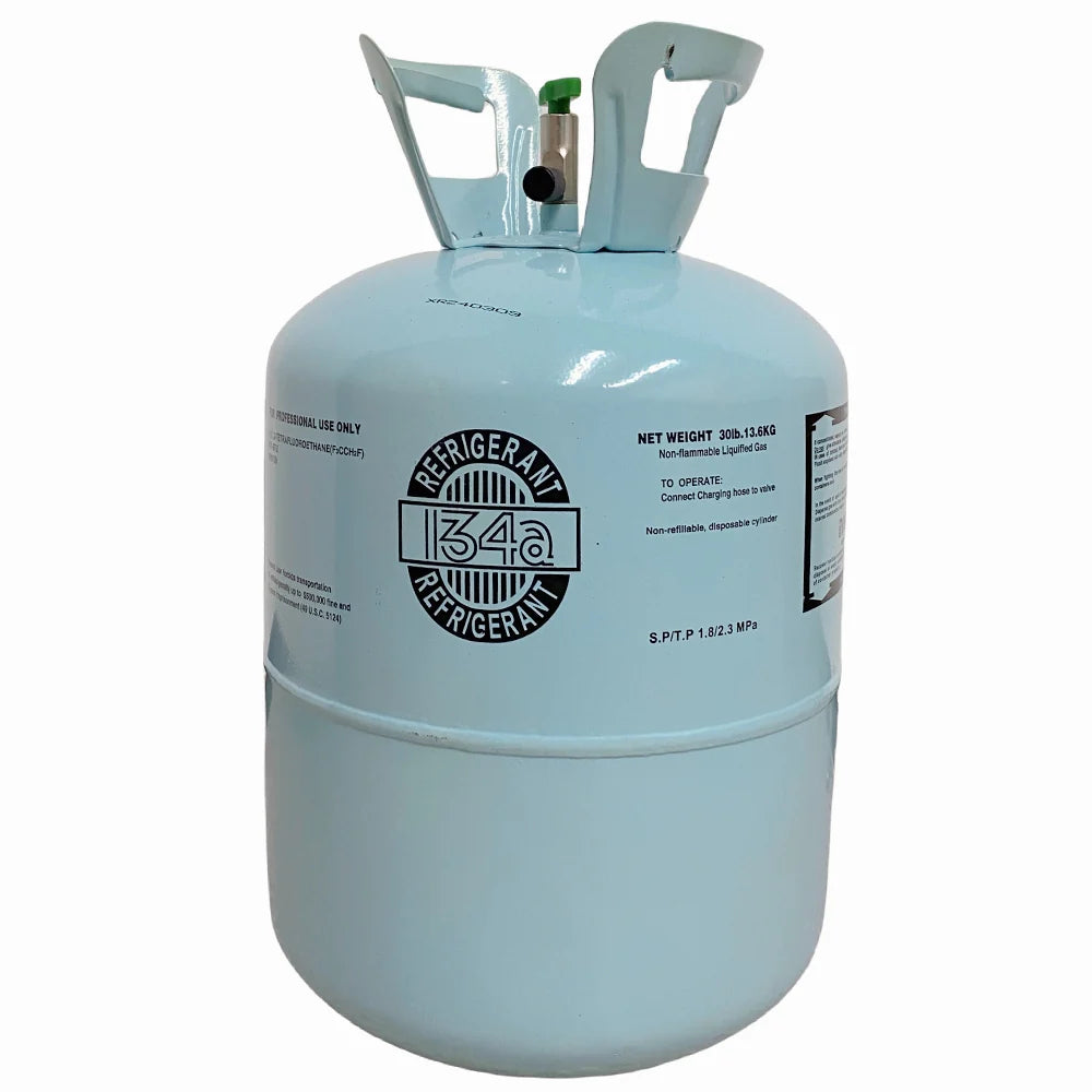 R134A Refrigerant 30lb Cylinder – 100% Virgin Gas, Factory Sealed, Free Shipping