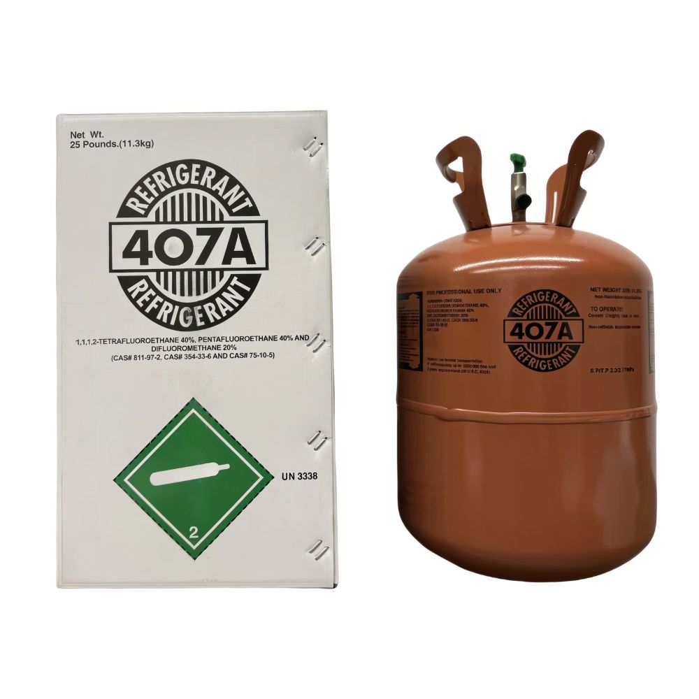 R407A Refrigerant 25lb Cylinder – 100% Virgin Gas, Factory Sealed, Free Shipping