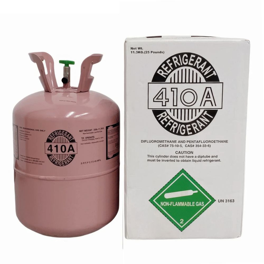R410A Refrigerant 25lb Cylinder – 100% Virgin Gas, Factory Sealed, Free Shipping