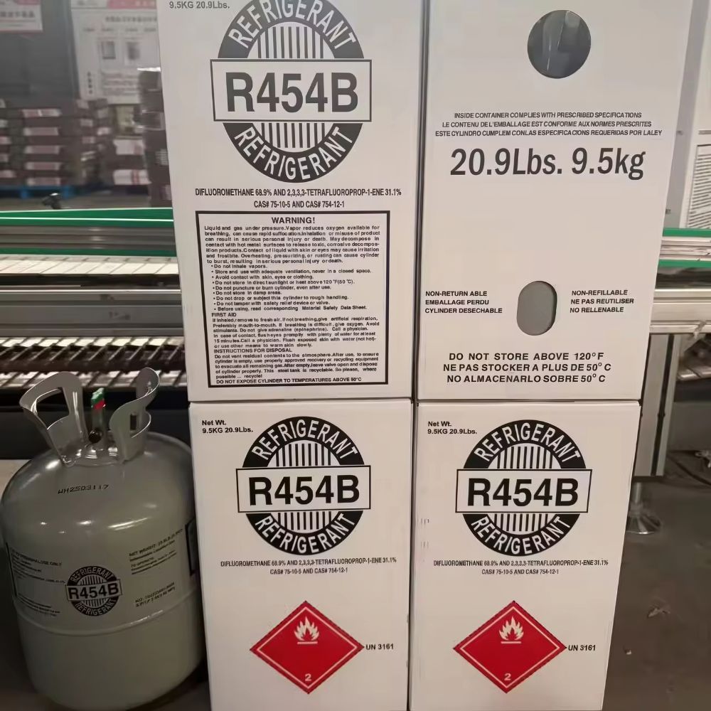 R454B Refrigerant 20.9lb Cylinder – 100% Virgin Gas, Factory Sealed, Free Shipping