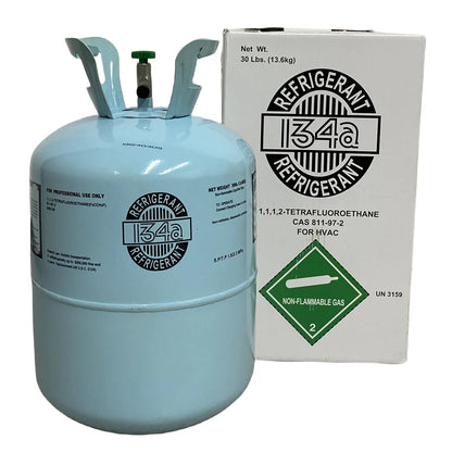R134A Refrigerant 30lb Cylinder – 100% Virgin Gas, Factory Sealed, Free Shipping