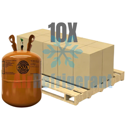 Wholesale R407A Refrigerant – 25lb Cylinders for For Commercial Refrigeration Systems (10 Cylinders / 250lb Total)