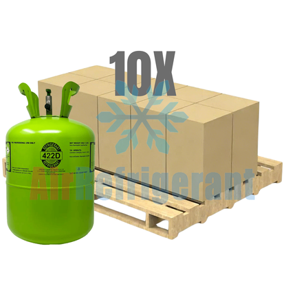 Wholesale R422D Refrigerant – 25lb Cylinders for For Commercial Refrigeration Systems Replacing R22 (10 Cylinders / 250lb Total)