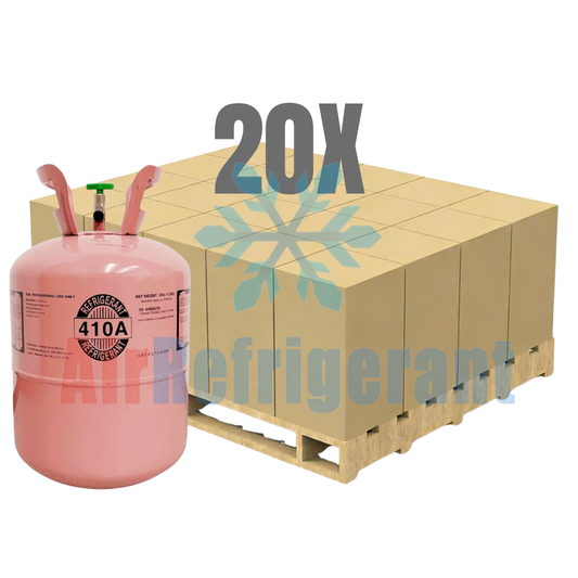 Wholesale R410A Refrigerant – 25lb Cylinders for Home Air Conditioners & Heat Pumps (20 Cylinders / 500lb Total)