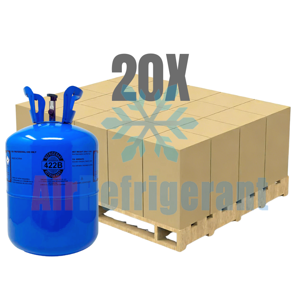 Wholesale R422B Refrigerant – 25lb Cylinders for Universal R22 Replacement in Commercial Systems (20 Cylinders / 500lb Total)