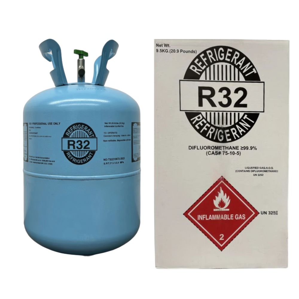 R32 Refrigerant 20.9lb Cylinder – 100% Virgin Gas, Factory Sealed, Free Shipping