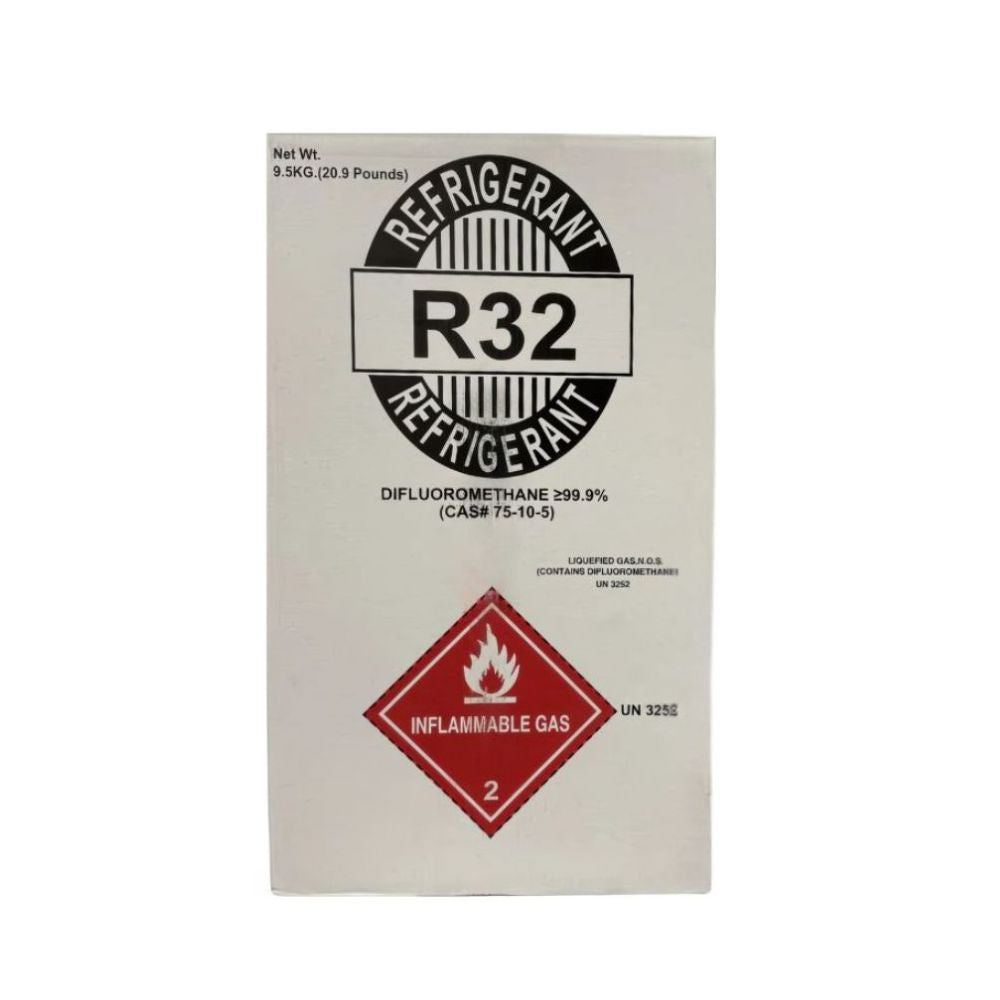 R32 Refrigerant 20.9lb Cylinder – 100% Virgin Gas, Factory Sealed, Free Shipping