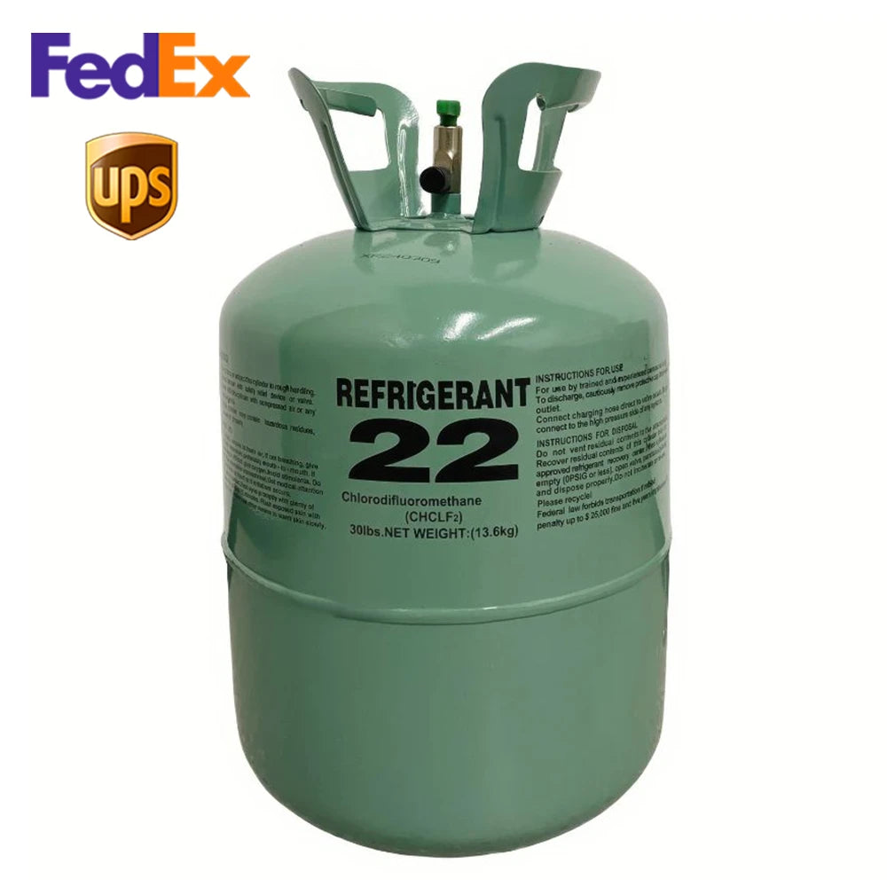 R22 Refrigerant 30lb Cylinder – 100% Virgin Gas, Factory Sealed, Free shipping
