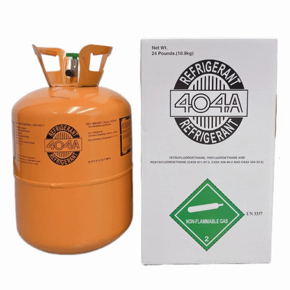 R404A Refrigerant 24lb Cylinder – 100% Virgin Gas, Factory Sealed, Free Shipping