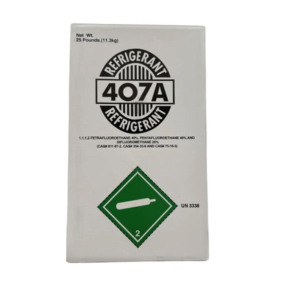 R407A Refrigerant 25lb Cylinder – 100% Virgin Gas, Factory Sealed, Free Shipping