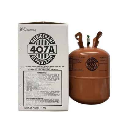 R407A Refrigerant 25lb Cylinder – 100% Virgin Gas, Factory Sealed, Free Shipping