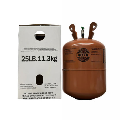 R407A Refrigerant 25lb Cylinder – 100% Virgin Gas, Factory Sealed, Free Shipping
