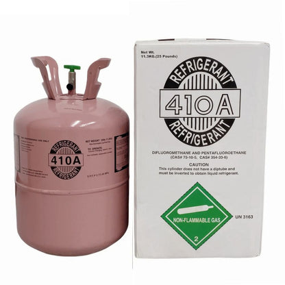 R410A Refrigerant 25lb Cylinder – 100% Virgin Gas, Factory Sealed, Free Shipping