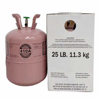 R410A Refrigerant 25lb Cylinder – 100% Virgin Gas, Factory Sealed, Free Shipping