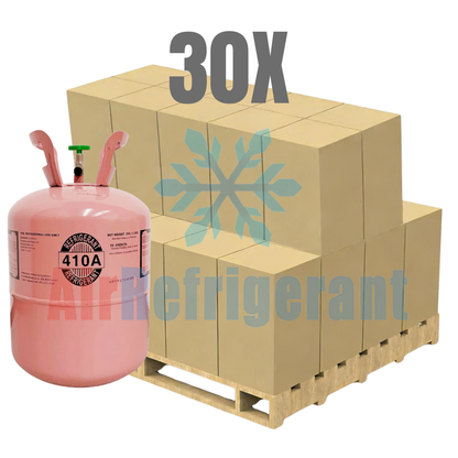 Wholesale R410A Refrigerant – 25lb Cylinders for Home Air Conditioners & Heat Pumps (30 Cylinders / 750lb Total)