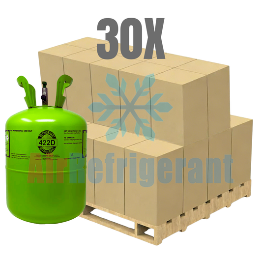 Wholesale R422D Refrigerant – 25lb Cylinders for For Commercial Refrigeration Systems Replacing R22 (30 Cylinders / 750lb Total)