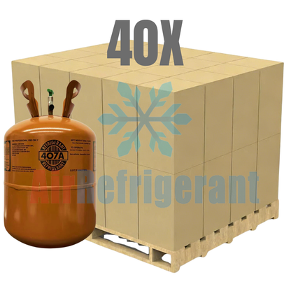 Wholesale R407A Refrigerant – 25lb Cylinders for For Commercial Refrigeration Systems (40 Cylinders / 1000lb Total)