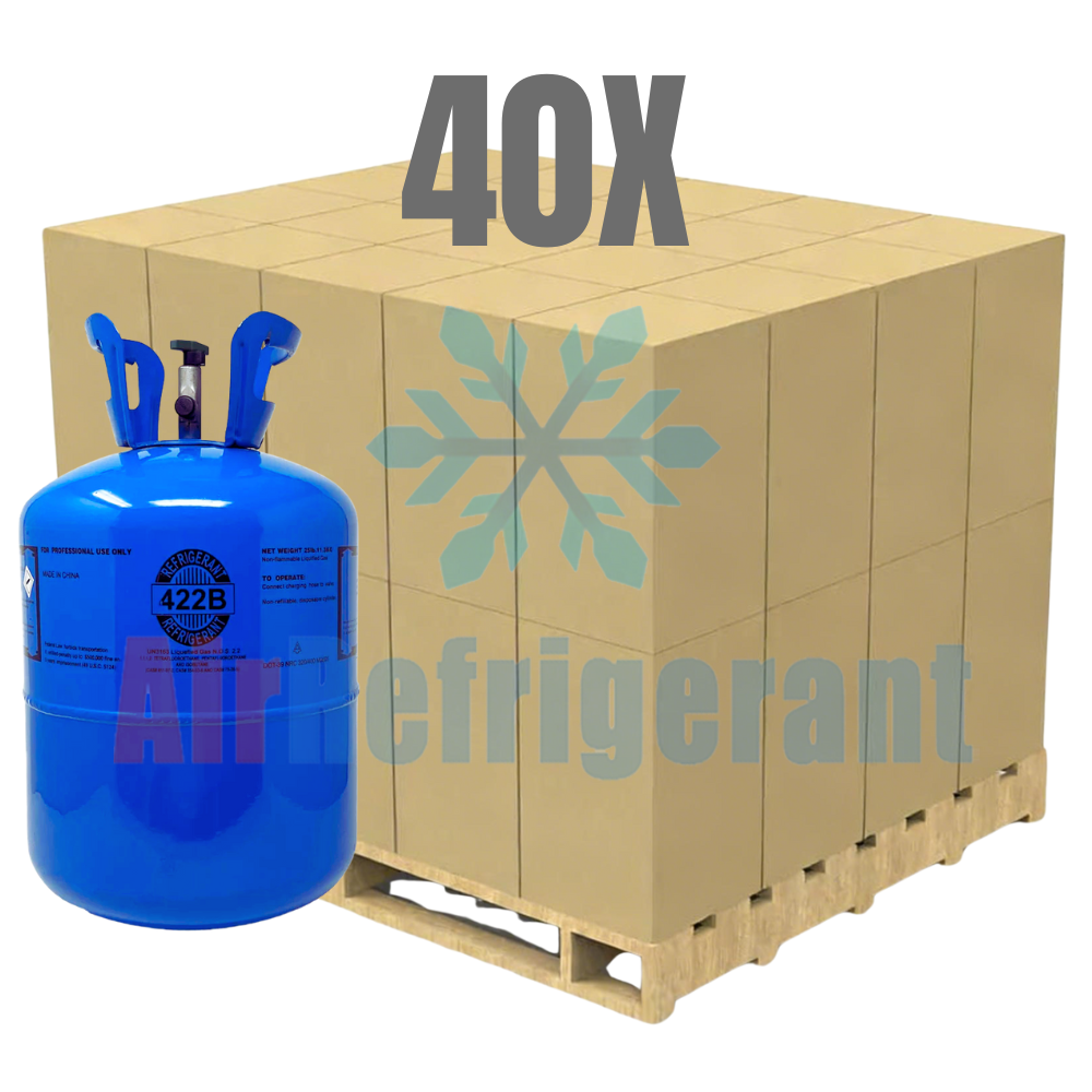 Wholesale R422B Refrigerant – 25lb Cylinders for Universal R22 Replacement in Commercial Systems (40 Cylinders / 1000lb Total)