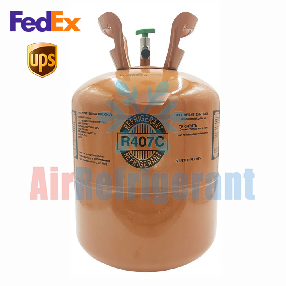 R407C Refrigerant 25lb (11.3kg) – For Retrofit Systems Replacing R22, Easy to Use