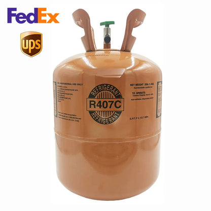 R407C Refrigerant 25lb Cylinder – 100% Virgin Gas, Factory Sealed, Free Shipping