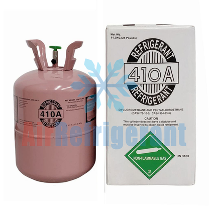 R410A Refrigerant 25lb (11.3kg) – For Home Air Conditioners & Heat Pumps, Easy to Use