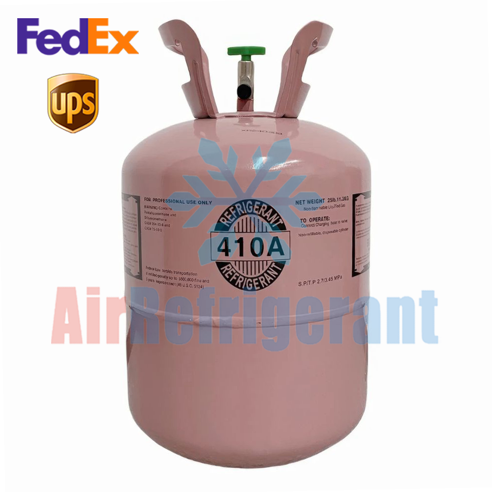 R410A Refrigerant 25lb (11.3kg) – For Home Air Conditioners & Heat Pumps, Easy to Use