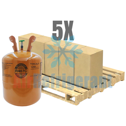 Wholesale R407C Refrigerant – 25lb Cylinders for Retrofit Systems Replacing R22 (5 Cylinders / 125lb Total)