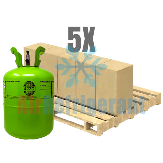 Wholesale R422D Refrigerant – 25lb Cylinders for For Commercial Refrigeration Systems Replacing R22 (5 Cylinders / 125lb Total)