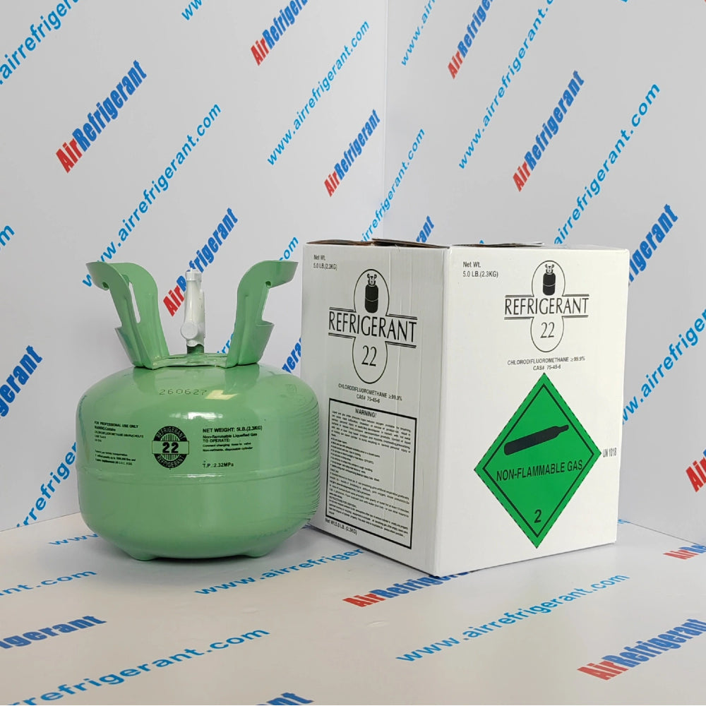 R22 Refrigerant 5lb (2.3kg) – For Older Home AC Units, Easy to Use