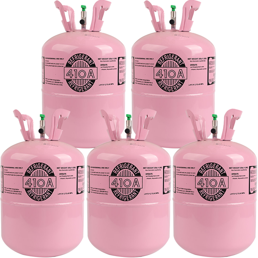 R410A Refrigerant 25lb Pack of 5 Cylinders
