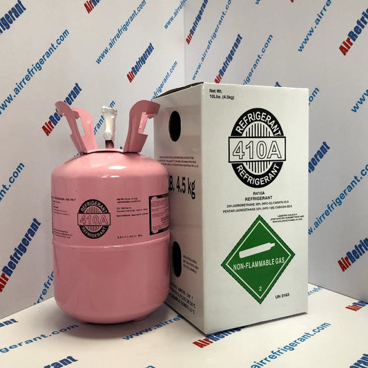 R410A Refrigerant 10lb (4.5kg) – For Home Air Conditioners & Heat Pumps, Easy to Use