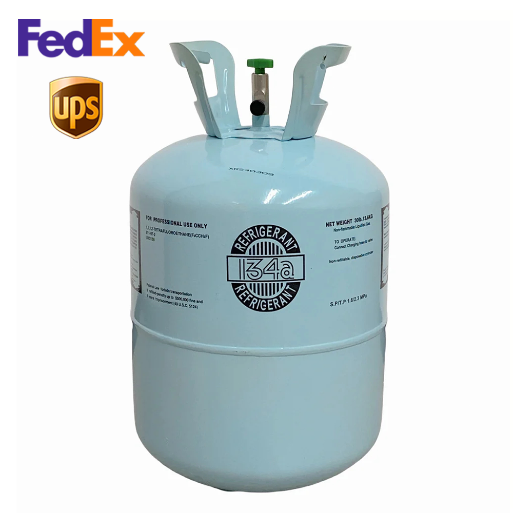 R134A Refrigerant 30lb Cylinder – 100% Virgin Gas, Factory Sealed, Free Shipping