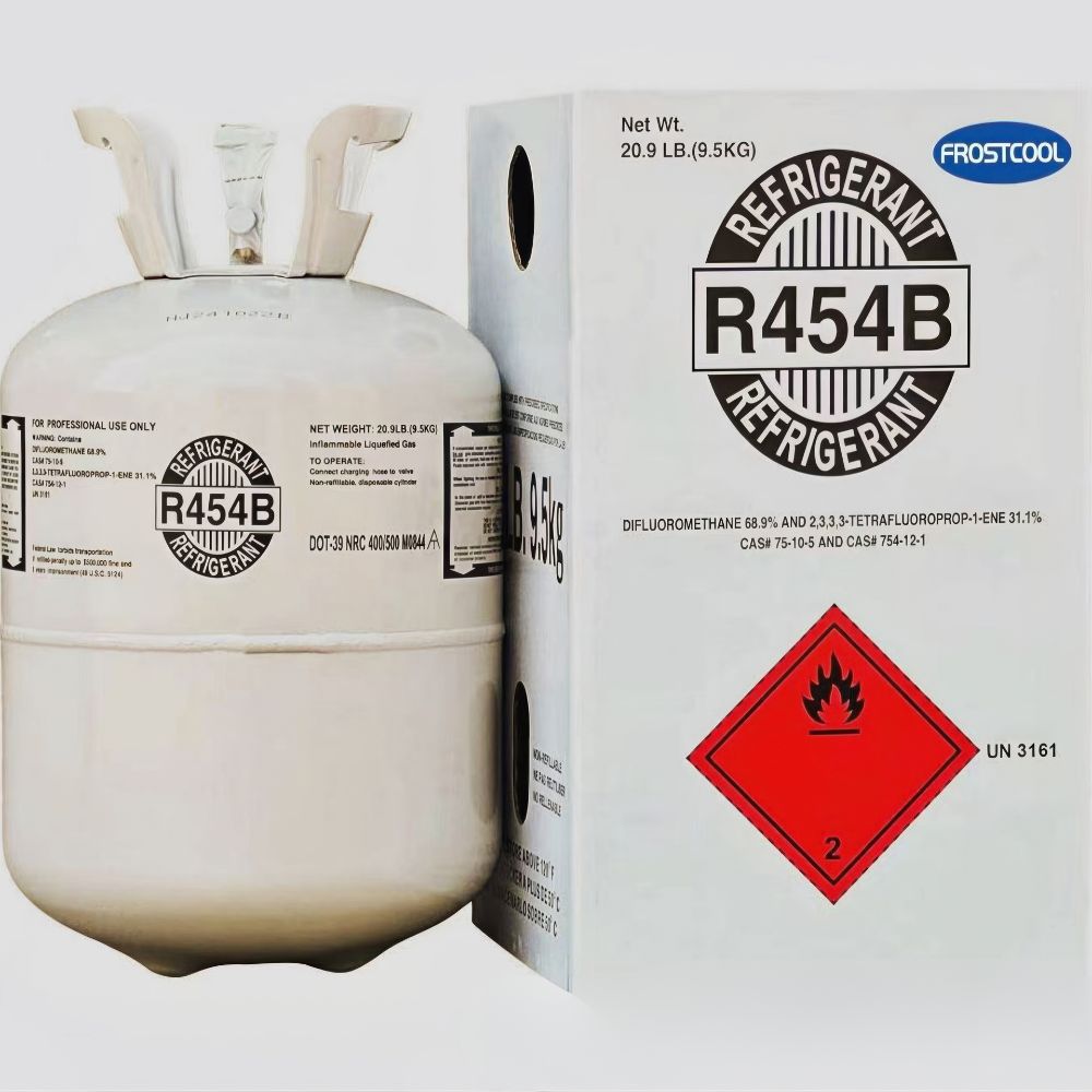R454B Refrigerant 20.9lb Cylinder – 100% Virgin Gas, Factory Sealed, Free Shipping