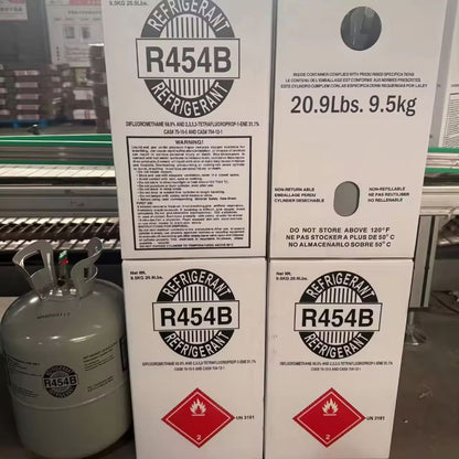 R454B Refrigerant 20.9lb Cylinder – 100% Virgin Gas, Factory Sealed, Free Shipping